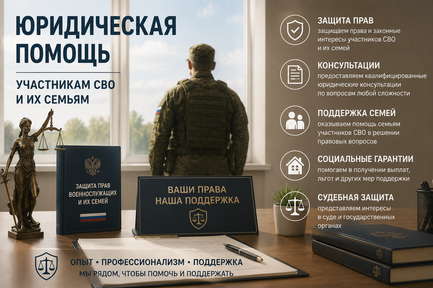 ЮРИДИЧЕСКАЯ ПОМОЩЬ УЧАСТНИКАМ СВО И ИХ СЕМЬЯМ